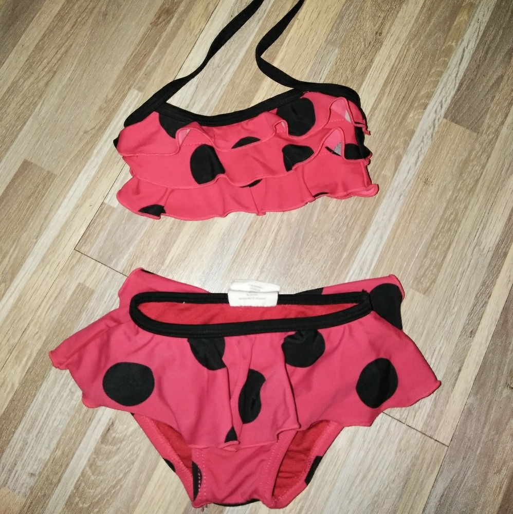 Red & Black 0-3 Months Bikini 🐞